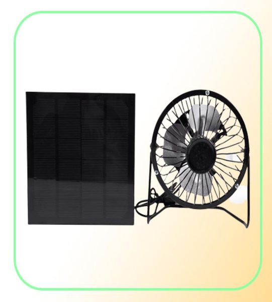 Ventilateur de ventilation de refroidissement de 4 pouces de haute qualité, ventilateur en fer à panneau solaire USB pour la maison, le bureau, les voyages en plein air, la pêche 8439628