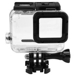 Funda protectora impermeable de cámara de 45M de alta calidad para Gopro Hero 8 7 negro/plata/blanco/6/5 cubierta impermeable transparente acrílica