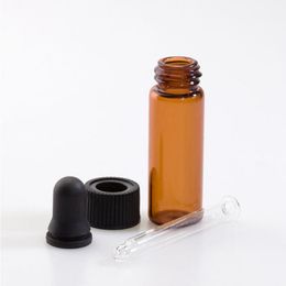 Hoge Kwaliteit 4 ml Glas Amber Dropper Flessen 1500 stks Essentie Container 4CC Eliquid Ejuice Flesjes Gratis Verzending Srjij