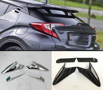 High quality 4pcs car rear lamp decoration cover taillights decoration trim for TOYOTA CHR C-HR 2016