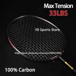 Hoge Kwaliteit 4U Professionele Full Carbon Fiber Badminton Rackets Met String Zakken Offensieve Type Rackets Sport Voor Volwassen 240122