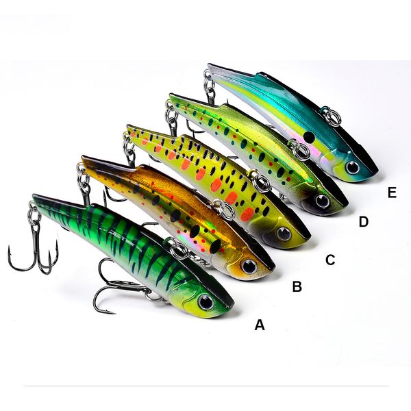 Haute Qualité 5 couleurs 7cm 14g Crayon Submergé VIB Leurre De Pêche Appât Dur Minnow Crankbait Life-Like Swimbait Bass Appâts De Pêche Set DHL Transport