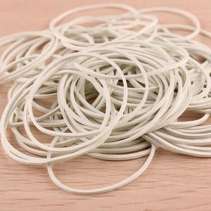 High Quality 500pcs/Pack 50mm White Color Rubber Band Strong Elastic Band School Office Supplies Free Shipping Papelaria