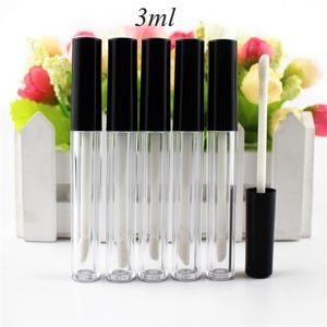 Hoogwaardige 50 stks/perceel 3 ml 0,8 ml plastic lipglossbuis kleine lippenstiftbuis met lekvrije binnenmonster cosmetische container diy T200819