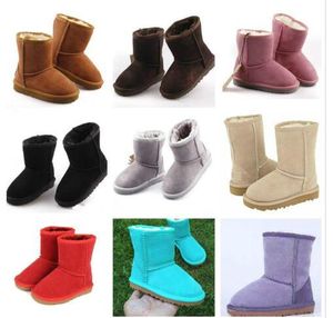Gratis verzending hoge kwaliteit 5281 jongens en meisjes damesklassieke lange laarzen dames boot snow boots winter laarzen lederen boot 13 kleuren