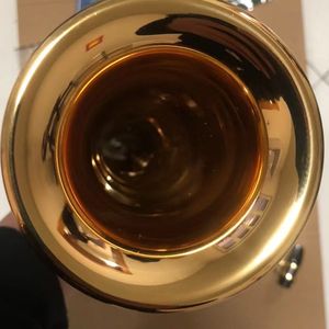 Saxophone à pipe droite soprano de haute qualité en laiton doré laqué BB accordé un à un instrument de jazz à motif gravé avec accessoires