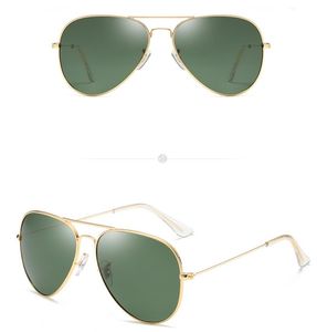 Hoge kwaliteit 5 stuks klassieke zonnebril metalen zonnebril voor heren dames glazen lenzen UV-bescherming