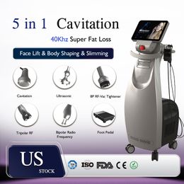 Hoge kwaliteit 6 in 1 lichaamsvorming vacuüm 40K RF Cavitatie Body Slankmachine Vacuüm Bio Face Lifting Device