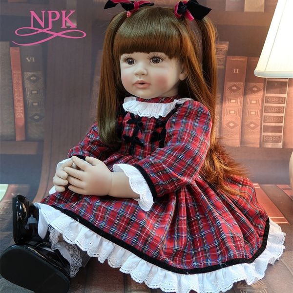 haute qualité 60 cm grande taille reborn bambin princesse Silicone vinyle adorable Réaliste Bébé Bonecas fille bebe poupée menina 220505
