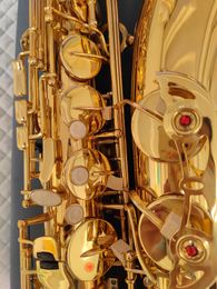 Hoge kwaliteit 62 B-flat Professionele tenorsaxofoon Messing Gold vergulde Deep Gravure Professional-Grade Tone Sax Jazz Instrument