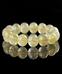 Bracelets en cristal d'or 6810 mm de haute qualité bracelets bracelets en pierre naturelle bracelets rutilés bracelet élastique Men4567892