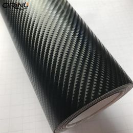 Film vinyle en Fiber de carbone 6D de haute qualité pour habillage de voiture avec bulle d'air comme du vrai carbone 1 52x20m rouleau 5x67ft238N