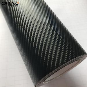 Film vinyle en Fiber de carbone 6D de haute qualité pour enveloppe de voiture avec bulle d'air comme du vrai carbone 1 52x20m rouleau 5x67ft244V