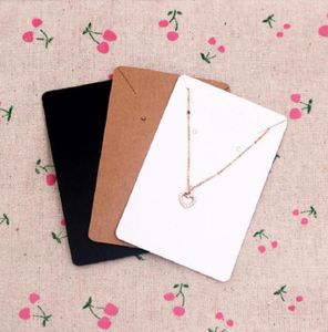 Hoge kwaliteit 6x9cm Kraft Jewelry Cards Paper Earrings Card Ketting Display Packaging Card Tags1022303