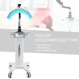 Hoge kwaliteit 7 kleuren verticale led-lichtfotonlamp Fototherapie Kleuren Lichtbehandeling Pdt-therapie Huidverzorgingsapparaat