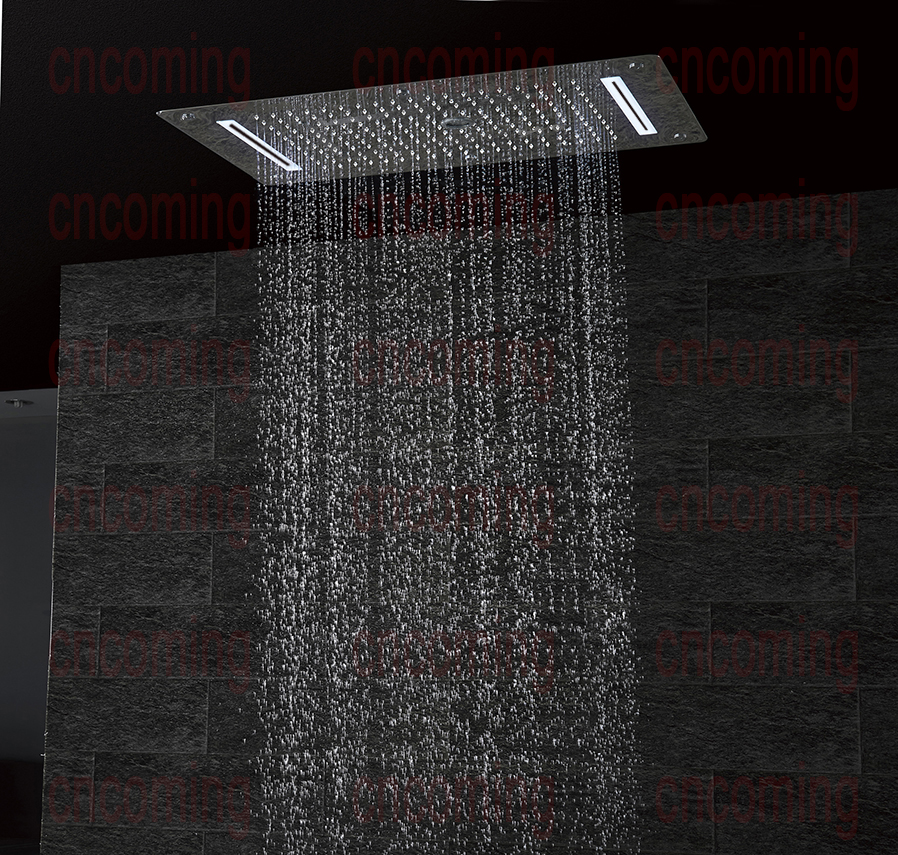 럭셔리 욕실 천장 샤워 헤드 액세서리 SUS304 700x380mm 기능 비 폭포 미스트 버블 샤워 DF5422