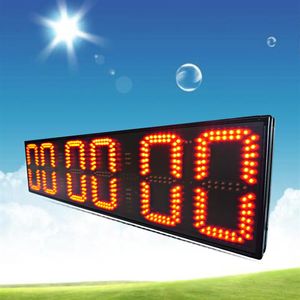 Horloge de 8 pouces de 8 pouces à 6 chiffres Minute et deuxième compte à rebours Horloge à télécommande Remote Contrôle de la compétition sportive en plein air TI238M