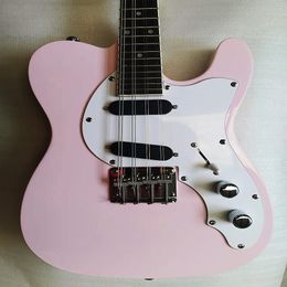 Hoge kwaliteit 8 string roze elektrische mandoline elektrische gitaar 25 inch mini reisgitaren fabriek aanpassing