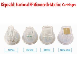 Cartucho de máquina con microagujas RF fraccional desechable de 4 puntas, microagujas para apretar la piel, Estiramiento facial, eliminación de estrías