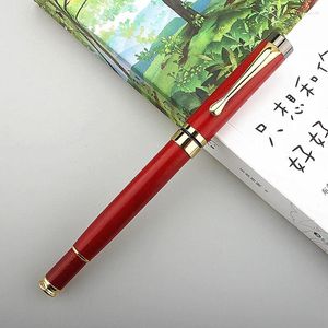 Hoge Kwaliteit 86 Rood Hout Rollerball Pen Schoolbenodigdheden Kalligrafie Handtekening Inkt Pennen Voor Schrijven Refill 0.7mm Medium penpunt