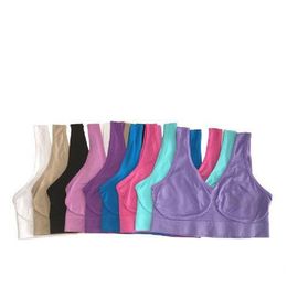 Hoogwaardige 9 kleuren naadloze beha push -up sport bra yoga mode sexy ondergoed ondergoed microfiber pullover bh body vorm 6 size voor kiezen