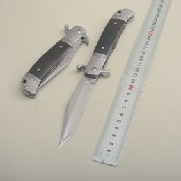 Alta calidad 9 pulgadas Italiano AB Mafia Stiletto Cuchillo horizontal Cuchillos plegables tácticos 440C Hoja Camping Auto Cuchillos 11 9 PULGADAS Herramienta EDC