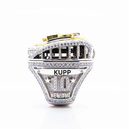 Anillo con nombre de 9 jugadores de alta calidad Stafford Kupp Donald 2021 2022 Campeonato del equipo nacional de fútbol Rams de la Serie Mundial con Wo206w