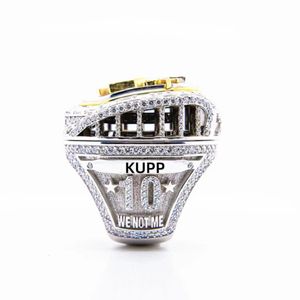 Hoge kwaliteit 9 spelers naam ring Stafford Kupp Donald 2021 2022 World Series National Football Rams Team Championship Ring met houten 285L