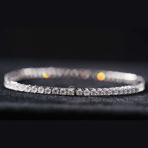 Hoge Kwaliteit 925 Sterling Zilver 3mm 5mm Hiphop Montage Vvs Moissanite Diamond Tennis Chain Armband Ketting