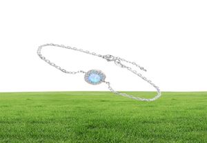 Alta de alta calidad 925 Silver Anklet Handmade Blue Synthetic Opal Jewellry Bracelets China Bajo J Jewleries Whole253H8827842