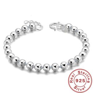 Bracelet en argent sterling de haute qualité 925 Perles de 5 mm pour les femmes Fashion simple engagement de mariage Bijoux Bijoux 240417