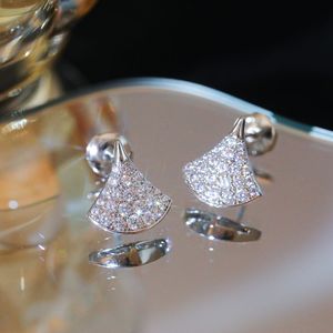 hoge kwaliteit 925 sterling zilveren diamanten oorbellen voor meisjes mode-sieraden dupe merk jurk oorbellen