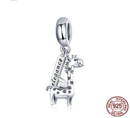 Hoge kwaliteit 925 sterling zilveren elegantie giraffe charme Animal Charms Hanger voor Vrouwen Fijne Sieraden Accessoires geheel Niet Inc1046960