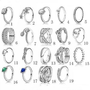 925 Sterling Silver Men Diamond Ring Pandora style Bijoux De Mode De Mariage Bagues De Fiançailles Pour Les Femmes