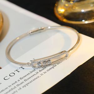 Brazalete de plata de ley 925 de alta calidad para mujer, pulseras con dijes