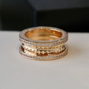 hoge kwaliteit 925 Sterling zilveren klinknagel strass ring voor dames charmante ring