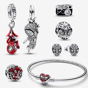 Hoge kwaliteit 925 sterling zilveren spin hanger bedels armbanden designer sieraden DIY fit Pandoraer stijl armband liefhebbers oorbellen armband kralen voor vrouwen cadeau