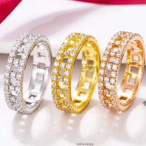 Hoge kwaliteit 925 sterling zilver t echte geometrische vierkante volledige diamanten ring eenvoudige mode originele merk sieraden feestgeschenken