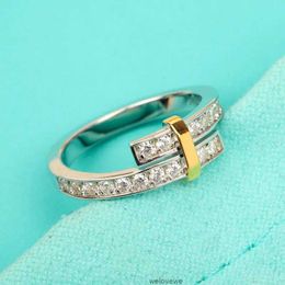 Hochwertiger umlaufender Interlace-Ring aus 925er Sterlingsilber für Damen, schlicht, modisch, Ethos Luxusmarke, Schmuck, Geschenk, Paare