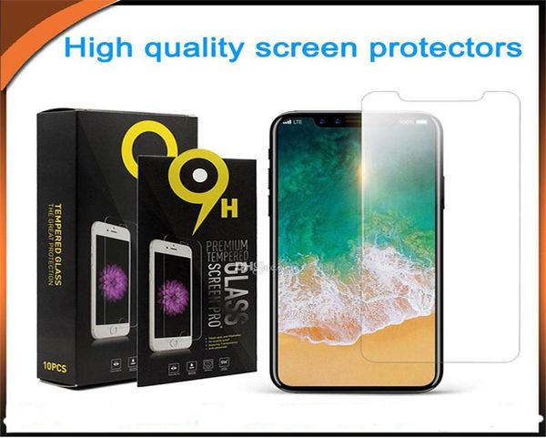 Protecteur d'écran 9H de haute qualité pour iPhone 13 Pro Max 12 11 XS xr grand arc Temperred Glass Samsung A13 lg Aristo 6 Moto G Stylus 8230245
