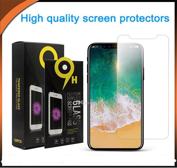Protecteur d'écran 9H de haute qualité pour iPhone 13 Pro Max 12 11 xs xr grand arc Temperred Glass Samsung A13 lg Aristo 6 Moto G Stylus 2784982