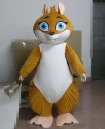 High quality a squirrel mascot costume with blue eyes for adult to wear