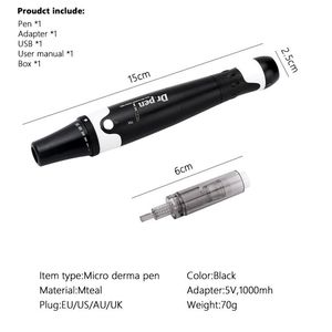 Haute qualité électrique Derma Dr.Pen A7 longueurs d'aiguille réglables 0.25mm-2.5mm tampon automatique Microneedle Roller