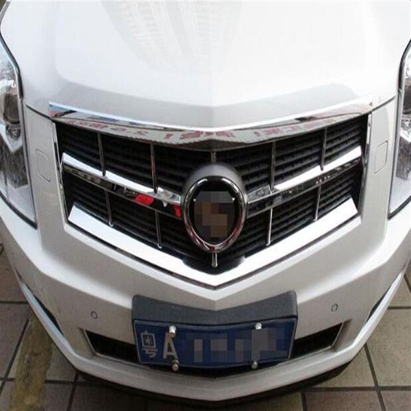 Garniture de protection de barre décorative de gril de voiture de chrome d'abs de haute qualité 2 pièces pour Cadillac SRX 2010-2012256M