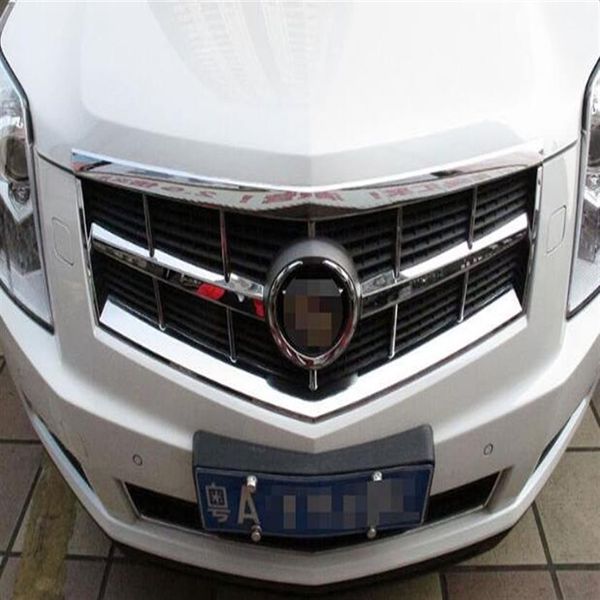 Garniture de protection de barre décorative de gril de voiture de chrome d'abs de haute qualité 2 pièces pour Cadillac SRX 2010-2012216V