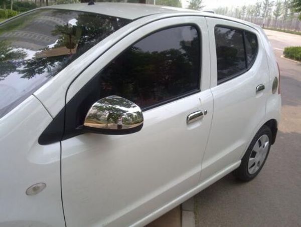 Cubierta de protección de decoración de espejo de puerta lateral de coche ABS cromado 2 uds de alta calidad para SUZUKI Alto 2009-2014