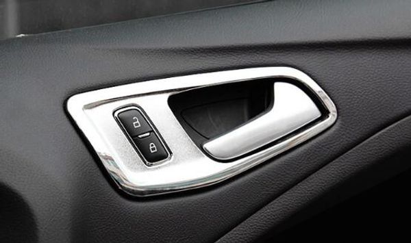 Cubierta de manija de puerta interna cromada ABS de alta calidad 4 Uds., moldura decorativa, marco decorativo para Ford Escape/Kuga 2013-2018