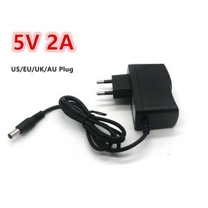 Adaptador de corriente de conmutación DC 5V 2A 2000mA Convertidor de CA de alta calidad AC 100V-240V Conector EE. UU. / Reino Unido / UE / AU