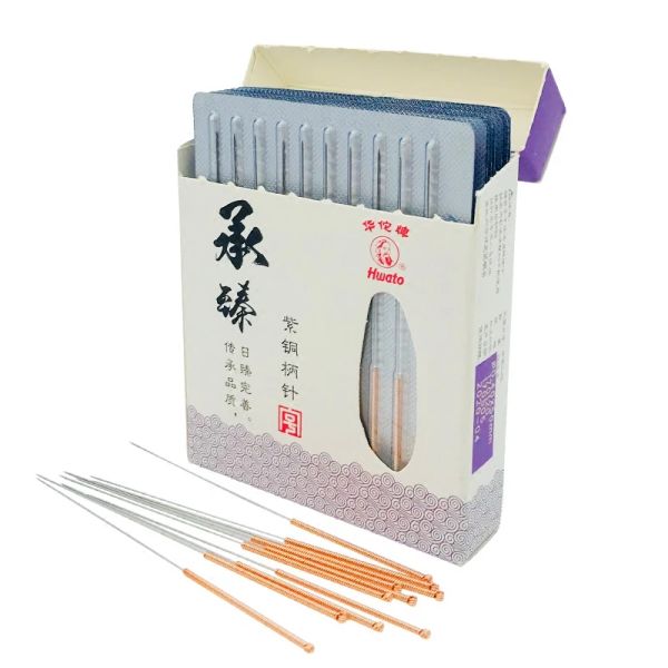 Aiguille acupuncture de haute qualité 100 hwato cuivre manche stérile beauté santé massage gua sha 0,18 / 0,25 / 0,30 / 0,35 mm