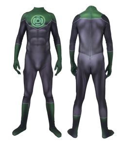 Hoogwaardige volwassen kinderen groene lantaarn cosplay kostuum Halloween John Stewart superheld lycar zentai bodysuit catsuit jumpsuit3089065